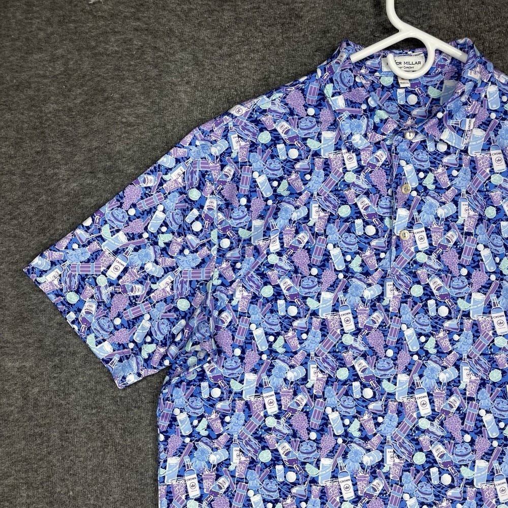Peter Millar CaddyShack Cocktail bomb Summer Comfort Polo Mens M Watersound club - Picture 4 of 14